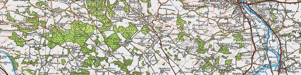 Old map of Sonning Common in 1919