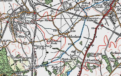 Old map of Sookholme in 1923