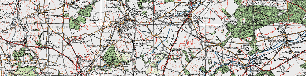 Old map of Sookholme in 1923