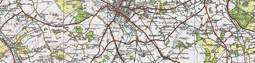 Old map of Sopwell in 1920