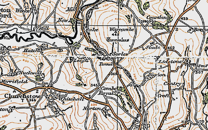 Old map of Sorley in 1919