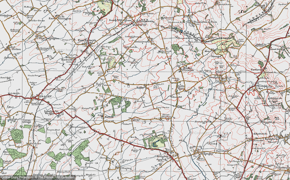 Old Map of Sotby, 1923 in 1923