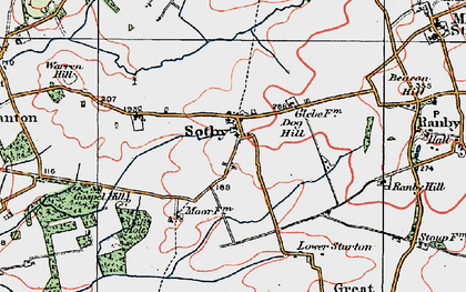 Old map of Sotby in 1923
