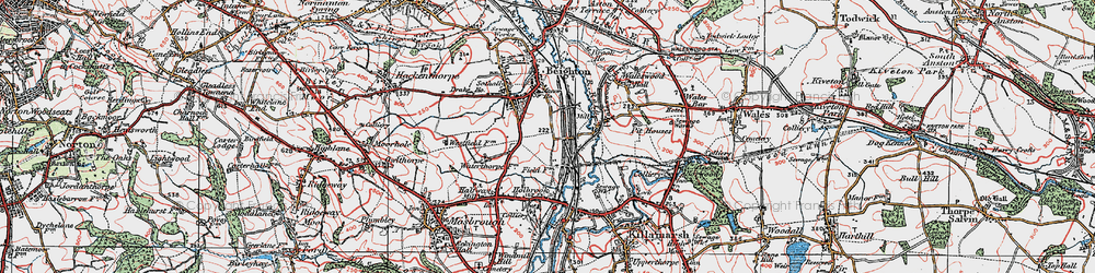 Old map of Sothall in 1923
