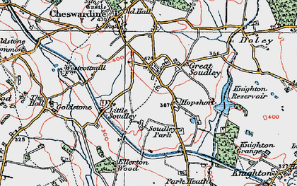 Old map of Soudley in 1921