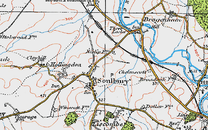 Old map of Soulbury in 1919