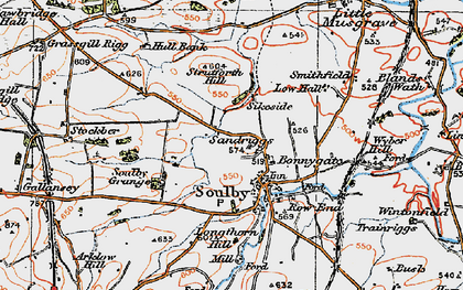 Old map of Wyber Hill in 1925