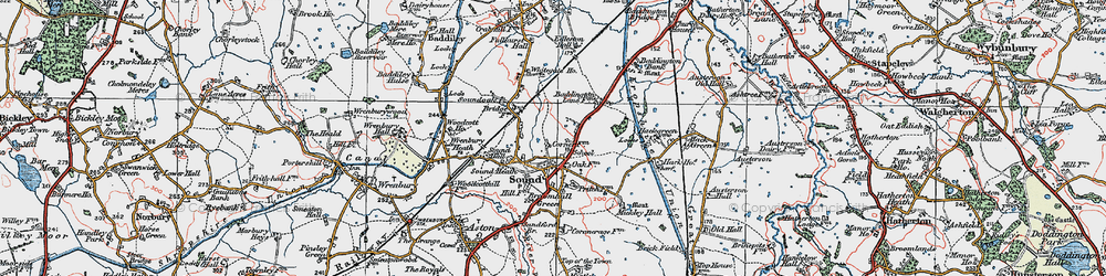 Old map of Sound in 1921