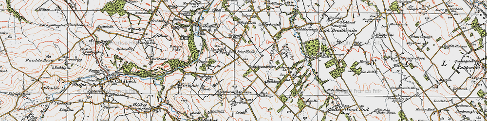 Old map of Sour Nook in 1925