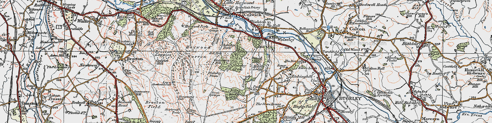 Old map of Wolseley Plain in 1921