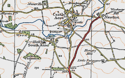 Old map of South Acre in 1921