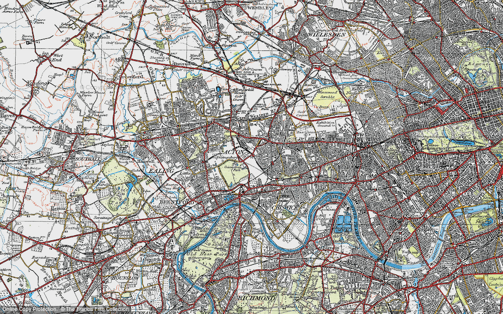 Old Map of South Acton, 1920 in 1920