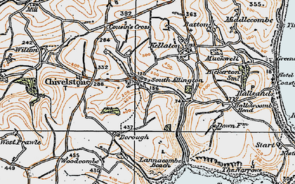 Old map of South Allington in 1919
