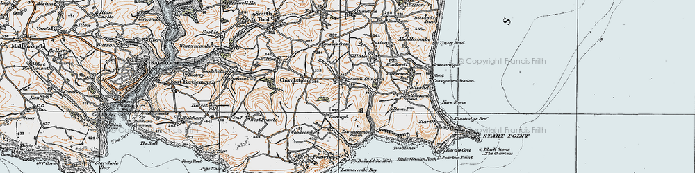 Old map of South Allington in 1919