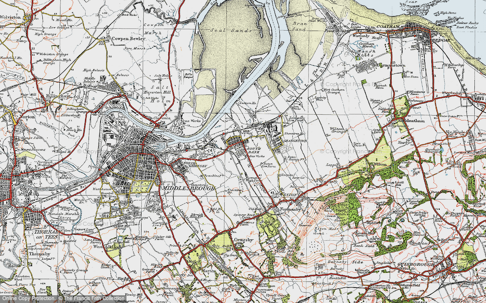 Old Map of South Bank, 1925 in 1925