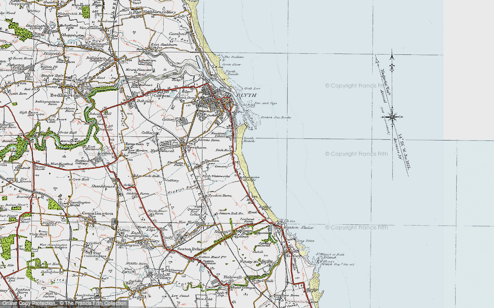 Old Map of South Beach, 1925 in 1925