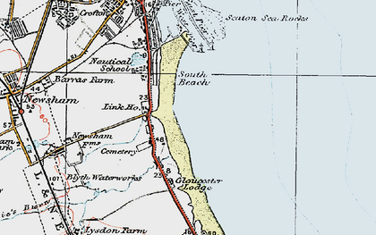 Old map of South Beach in 1925