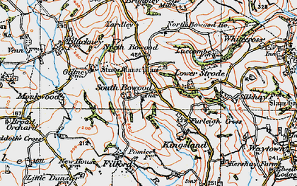 Old map of South Bowood in 1919