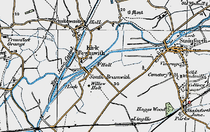 Old map of South Bramwith in 1923