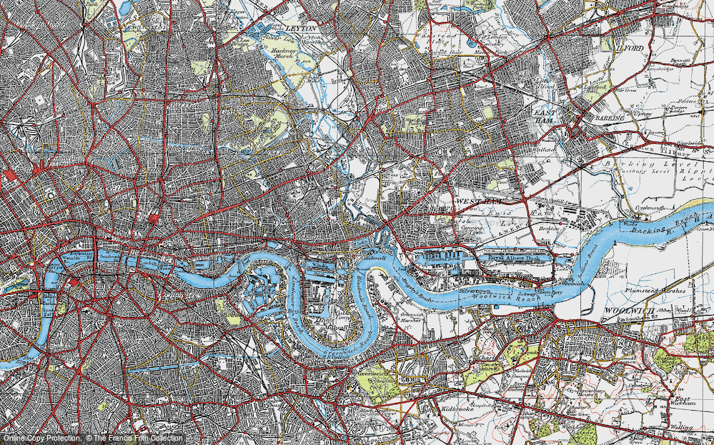 Old Map of South Bromley, 1920 in 1920