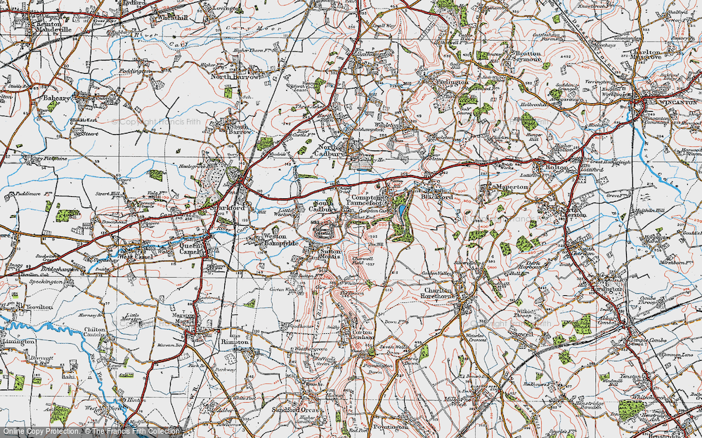 Old Map of South Cadbury, 1919 in 1919