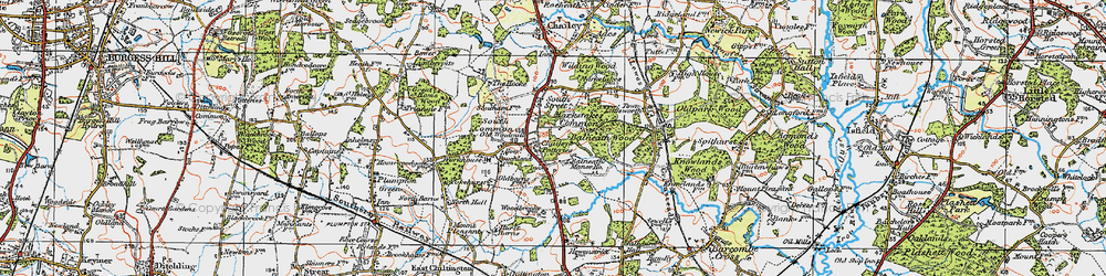 Old map of Balneath Wood in 1920