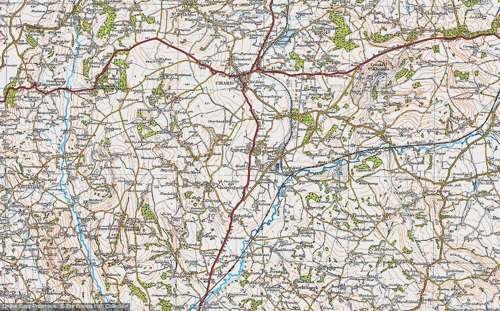 Old Map of South Chard, 1919 in 1919