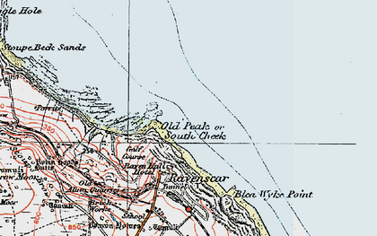 Old map of South Cheek in 1925