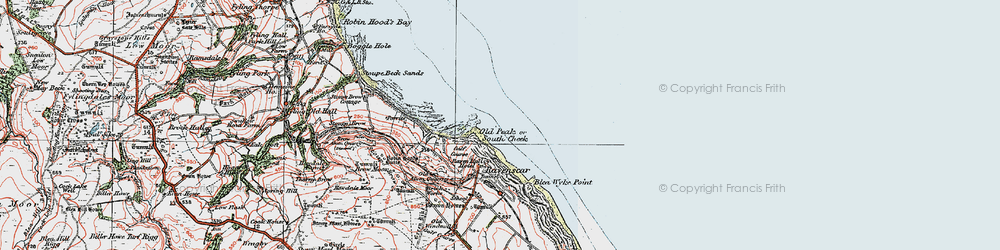Old map of South Cheek in 1925