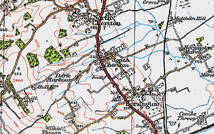 Old map of South Cheriton in 1919