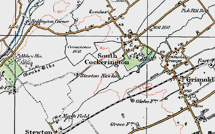 Old map of South Cockerington in 1923