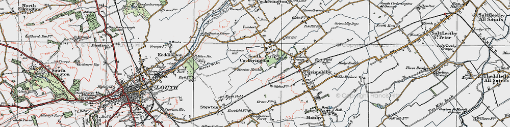 Old map of South Cockerington in 1923