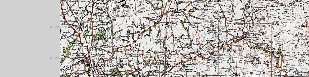 Old map of South Corrielaw in 1925