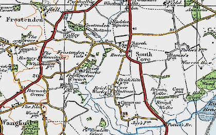 Old map of South Cove in 1921