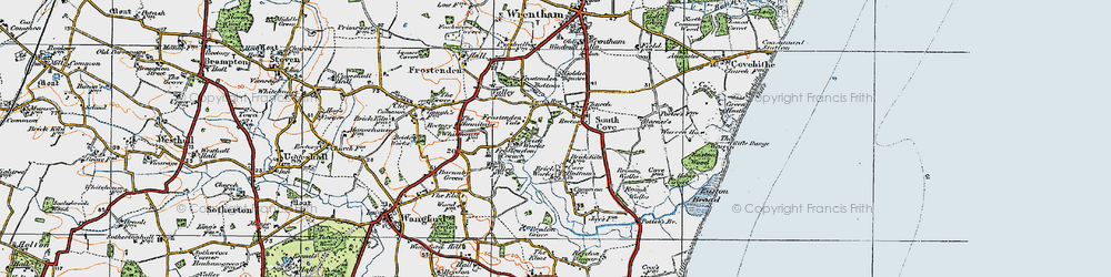 Old map of South Cove in 1921