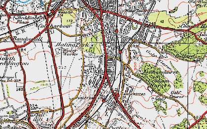 Old map of South Croydon in 1920