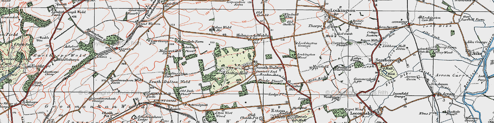 Old map of South Dalton in 1924