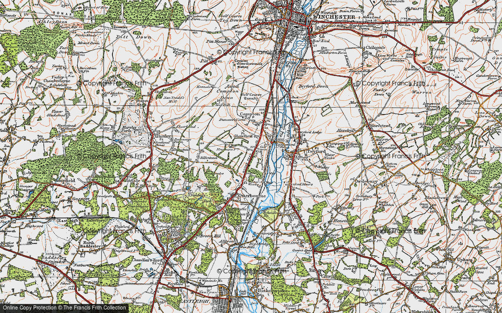 Old Map of South Down, 1919 in 1919