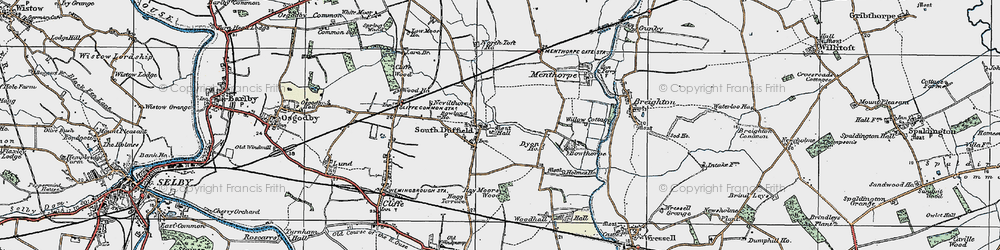 Old map of Bowthorpe Hall in 1924
