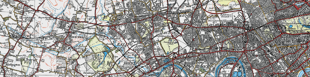 Old map of South Ealing in 1920