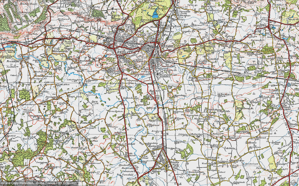 Old Map of South Earlswood, 1920 in 1920