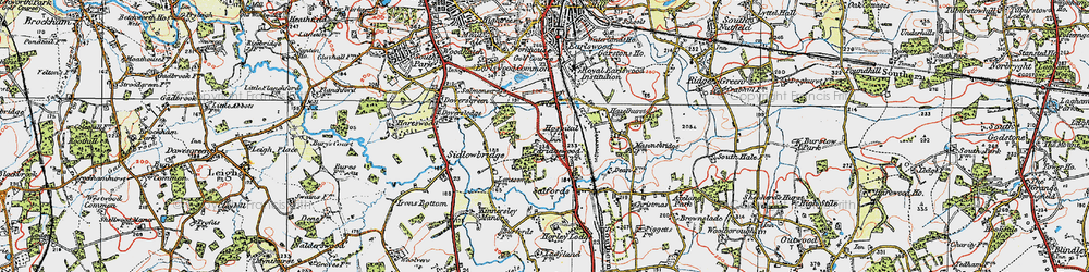 Old map of South Earlswood in 1920