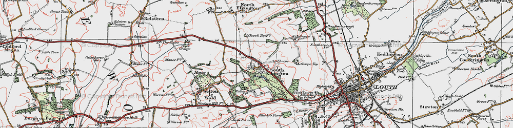 Old map of Ackthorpe Village in 1923