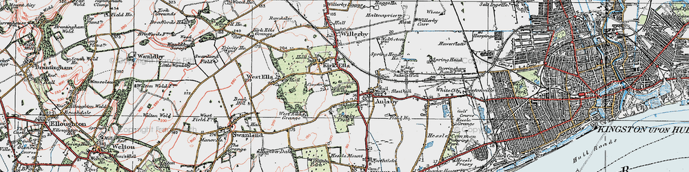 Old map of South Ella in 1924