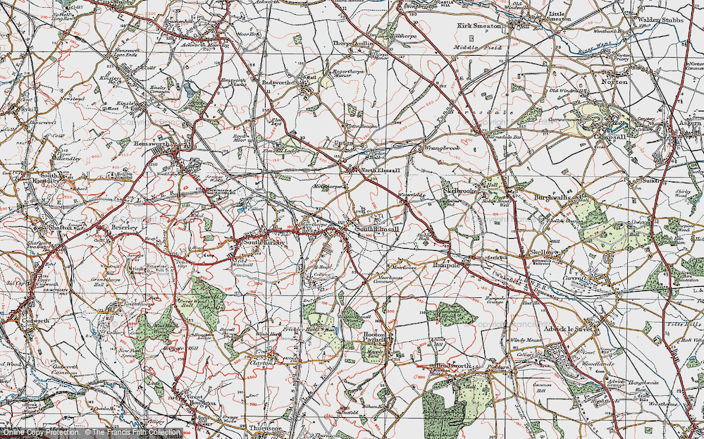Old Map of South Elmsall, 1924 in 1924