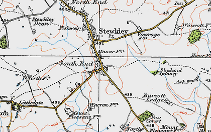 Old map of Blackend Spinney in 1919