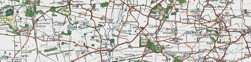 Old map of South End in 1920