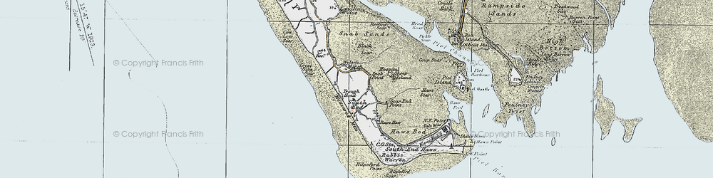 Old map of Wylock Marsh in 1924