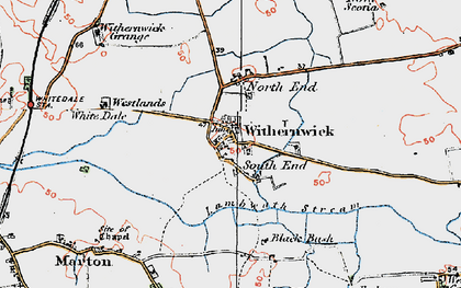 Old map of Westlands in 1924