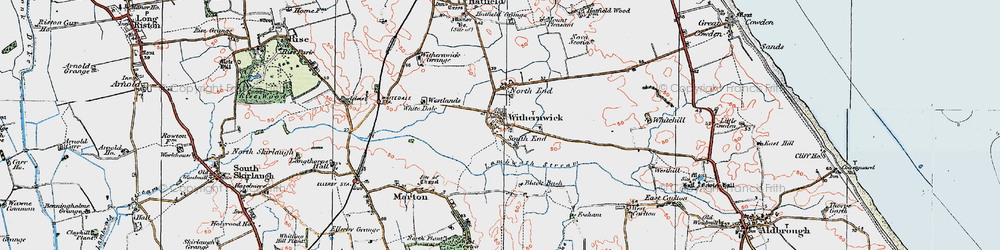 Old map of Westlands in 1924